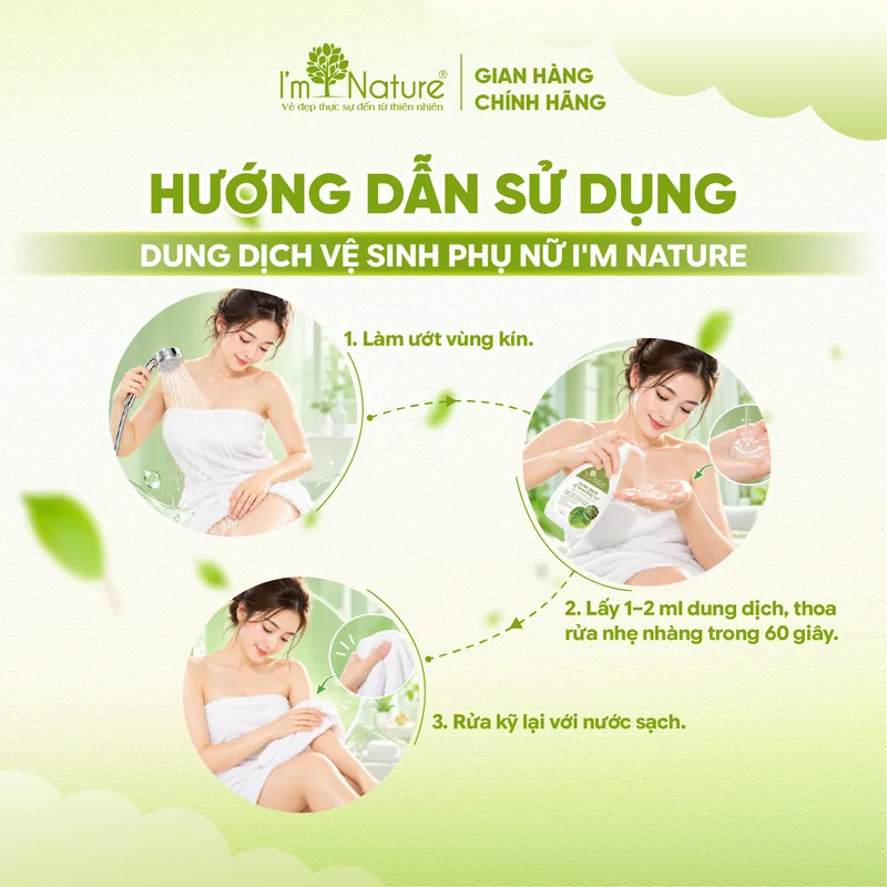 Hướng dẫn sử dụng dung dịch vệ sinh I'm Nature